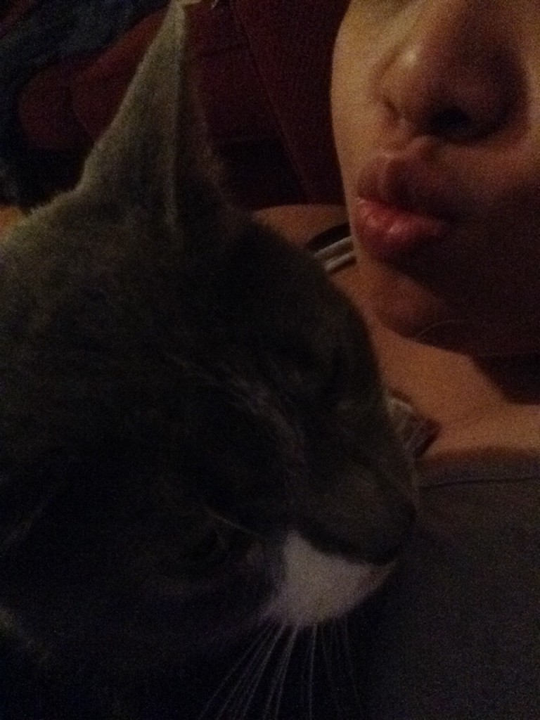 My Kitty Cat and I cuddling :-)